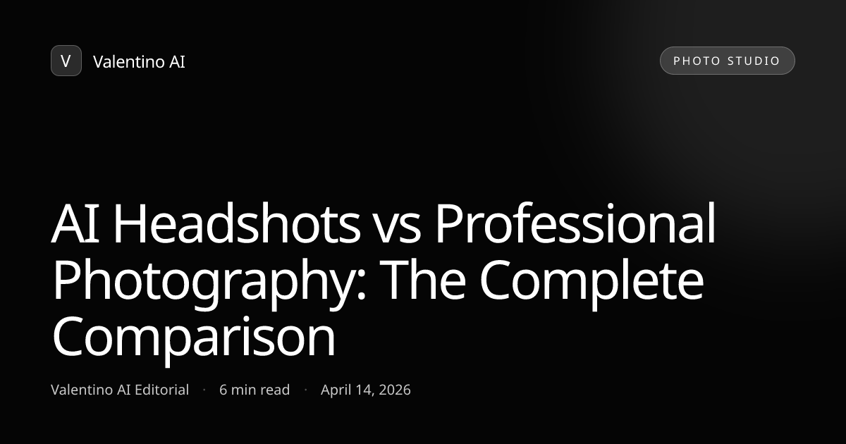 Cover image for AI Headshots vs Professional Photography: The Complete Comparison